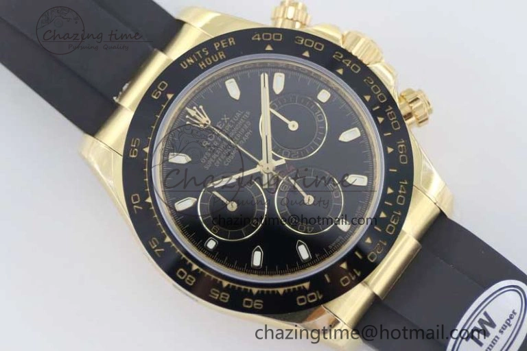 Attractive Daytona 116518 TWF 1:1 Best Edition 904L Steel Black Dial on Oysterflex Strap A 2427