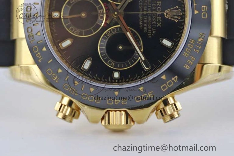 Attractive Daytona 116518 TWF 1:1 Best Edition 904L Steel Black Dial on Oysterflex Strap A 2427
