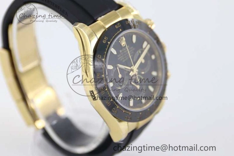 Attractive Daytona 116518 TWF 1:1 Best Edition 904L Steel Black Dial on Oysterflex Strap A 2427