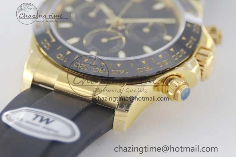 Attractive Daytona 116518 TWF 1:1 Best Edition 904L Steel Black Dial on Oysterflex Strap A 2427