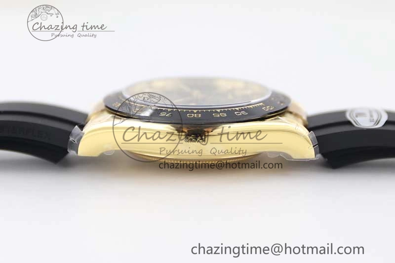 Attractive Daytona 116518 TWF 1:1 Best Edition 904L Steel Black Dial on Oysterflex Strap A 2427