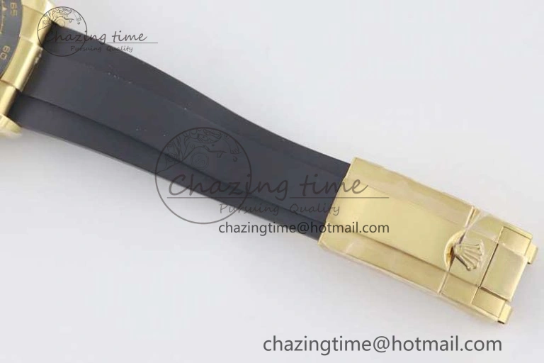 Daytona 116518 TWF 1:1 Best Edition 904L Steel Black Gold Dial on Oysterflex Strap A FashionForward 2422
