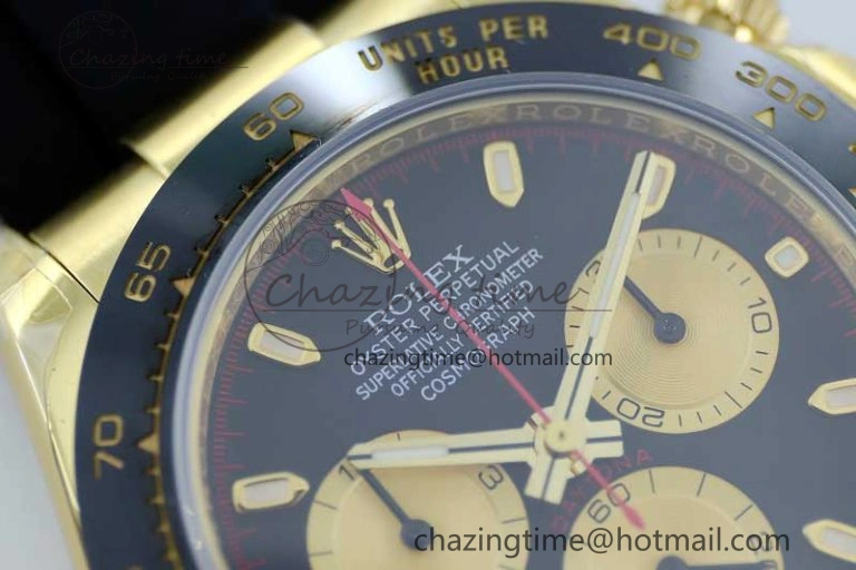 Daytona 116518 TWF 1:1 Best Edition 904L Steel Black Gold Dial on Oysterflex Strap A FashionForward 2422