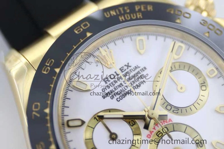 Daytona 116518 TWF 1:1 Best Edition 904L Steel White Dial on Oysterflex Strap A ComfortFit 2423