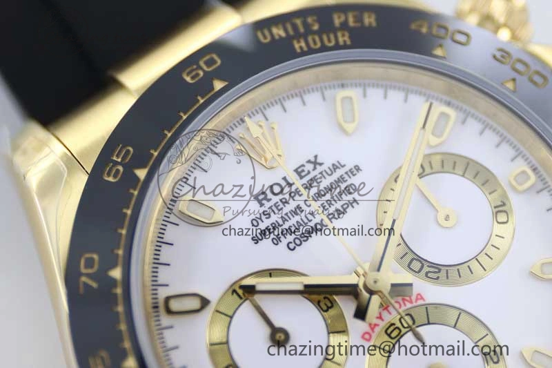 Daytona 116518 TWF 1:1 Best Edition 904L Steel White Dial on Oysterflex Strap A ComfortFit 2423