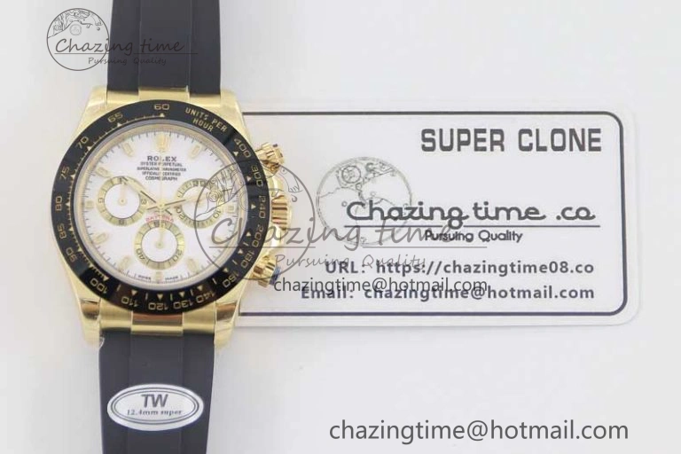 Daytona 116518 TWF 1:1 Best Edition 904L Steel White Dial on Oysterflex Strap A ComfortFit 2423