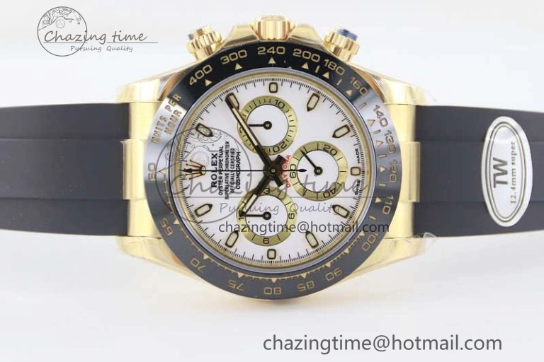 Daytona 116518 TWF 1:1 Best Edition 904L Steel White Dial on Oysterflex Strap A ComfortFit 2423