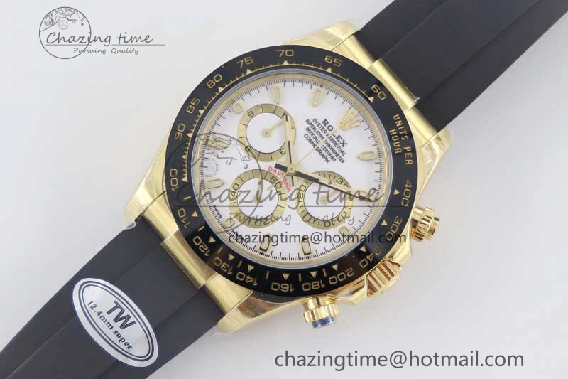 Daytona 116518 TWF 1:1 Best Edition 904L Steel White Dial on Oysterflex Strap A ComfortFit 2423