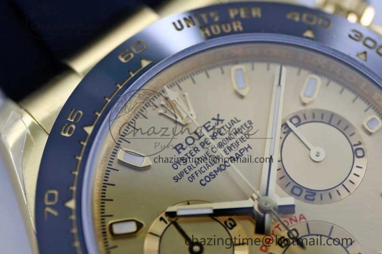 Practical Daytona 116518 TWF 1:1 Best Edition 904L Steel YG Dial on Oysterflex Strap A 2424