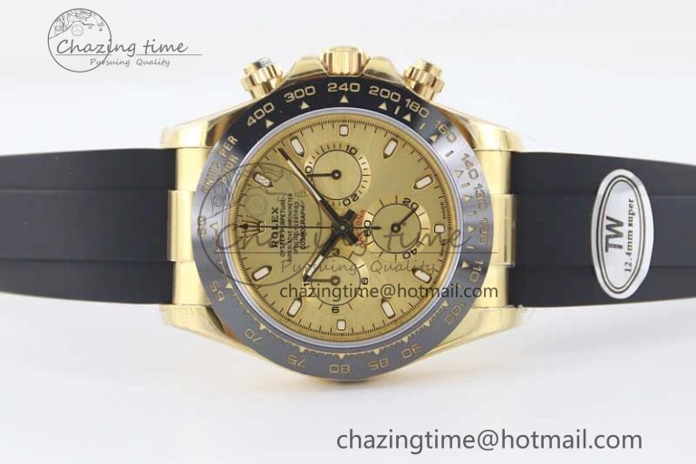Practical Daytona 116518 TWF 1:1 Best Edition 904L Steel YG Dial on Oysterflex Strap A 2424