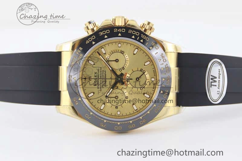 Practical Daytona 116518 TWF 1:1 Best Edition 904L Steel YG Dial on Oysterflex Strap A 2424