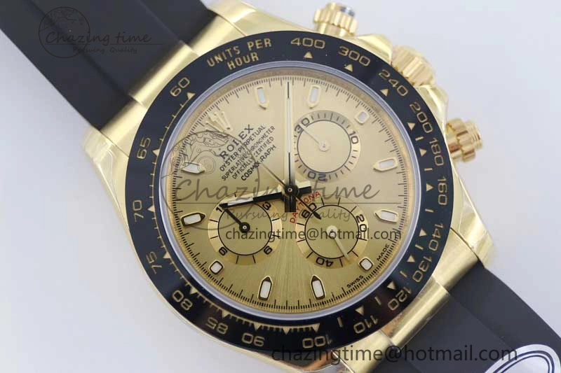 Practical Daytona 116518 TWF 1:1 Best Edition 904L Steel YG Dial on Oysterflex Strap A 2424