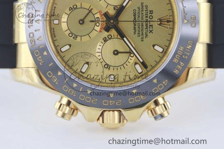 Practical Daytona 116518 TWF 1:1 Best Edition 904L Steel YG Dial on Oysterflex Strap A 2424