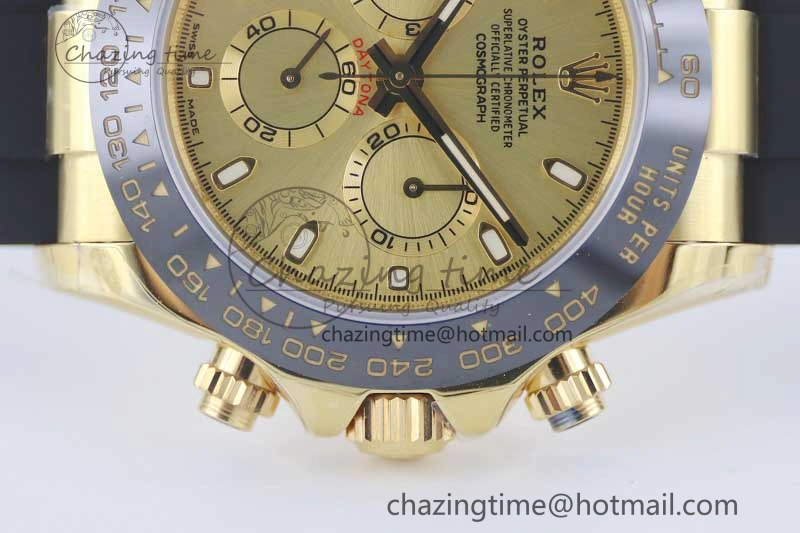 Practical Daytona 116518 TWF 1:1 Best Edition 904L Steel YG Dial on Oysterflex Strap A 2424