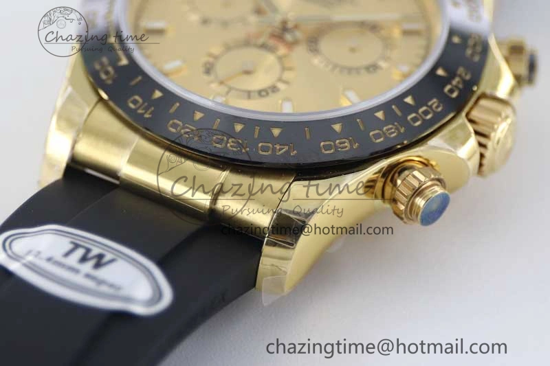 Practical Daytona 116518 TWF 1:1 Best Edition 904L Steel YG Dial on Oysterflex Strap A 2424