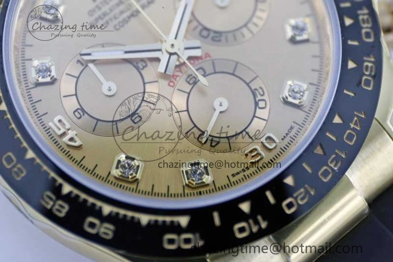 Daytona 116518 TWF 1:1 Best Edition 904L Steel YG Diamonds Dial on Oysterflex Strap A UrbanStyle 2421