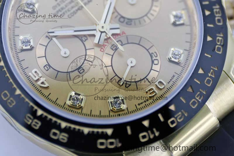 Daytona 116518 TWF 1:1 Best Edition 904L Steel YG Diamonds Dial on Oysterflex Strap A UrbanStyle 2421