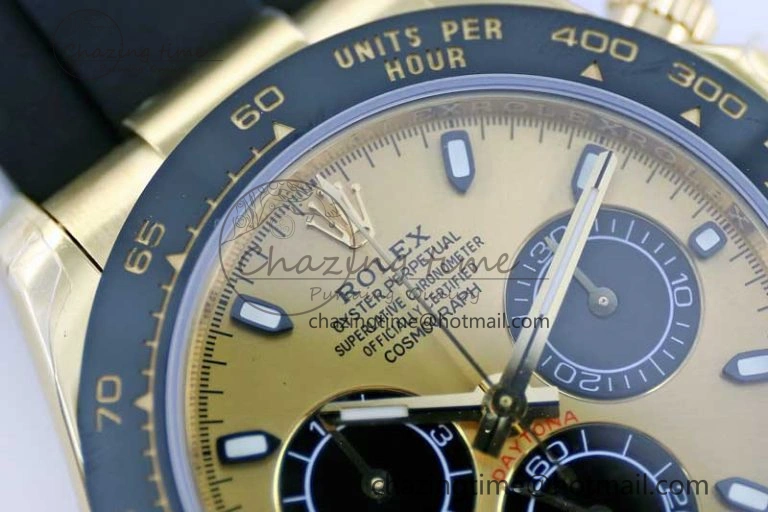 Daytona 116518 TWF 1:1 Best Edition 904L Steel YG Black Dial on Oysterflex Strap A TopPick 2426