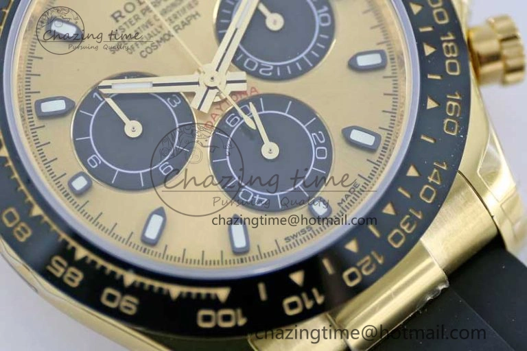 Daytona 116518 TWF 1:1 Best Edition 904L Steel YG Black Dial on Oysterflex Strap A TopPick 2426