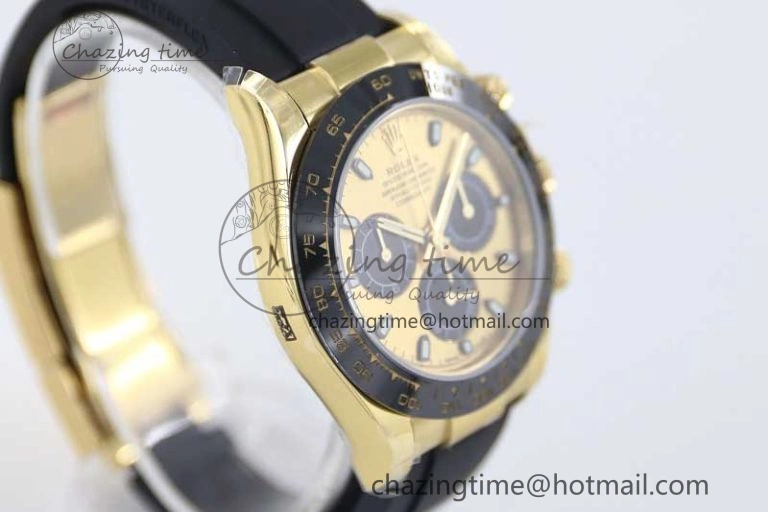 Daytona 116518 TWF 1:1 Best Edition 904L Steel YG Black Dial on Oysterflex Strap A TopPick 2426