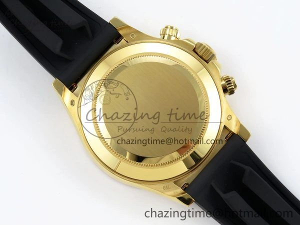Daytona 116518 YG Orange Crystal Bezel N6F Best Edition Black Dial on Oysterflex Strap SA Breathable 1454