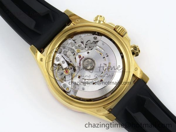 Daytona 116518 YG Orange Crystal Bezel N6F Best Edition Black Dial on Oysterflex Strap SA Breathable 1454