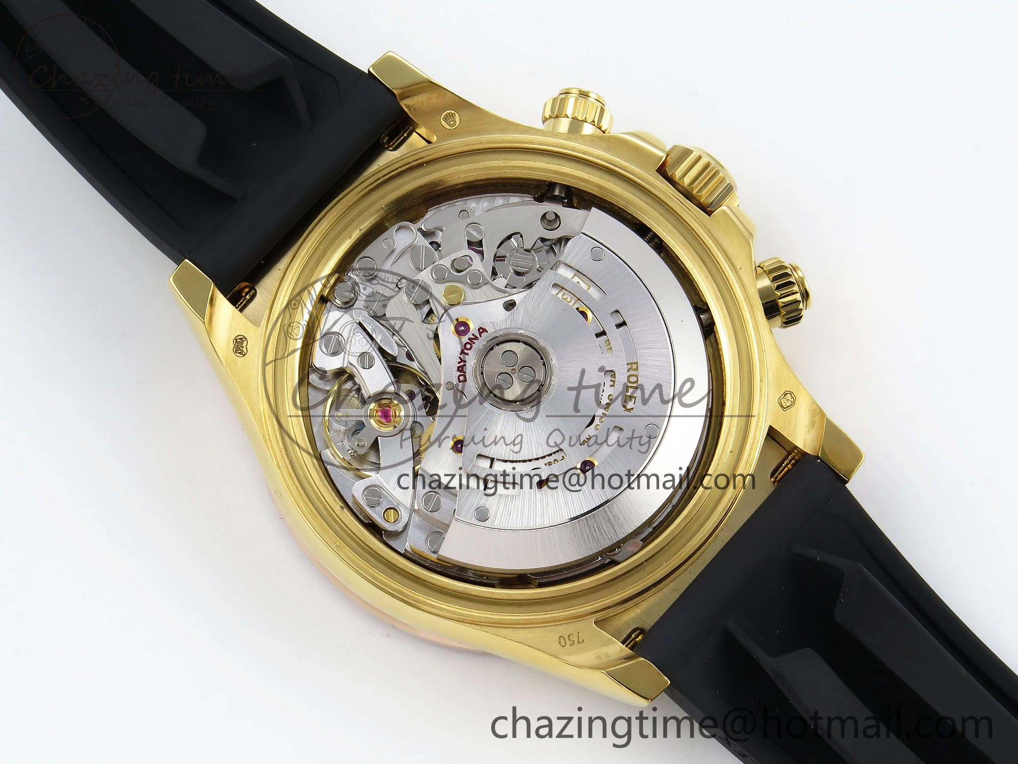 Daytona 116518 YG Orange Crystal Bezel N6F Best Edition Black Dial on Oysterflex Strap SA Breathable 1454