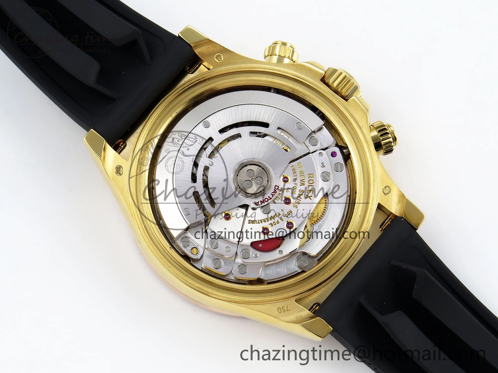 Daytona 116518 YG Orange Crystal Bezel N6F Best Edition Black Dial on Oysterflex Strap SA Breathable 1454