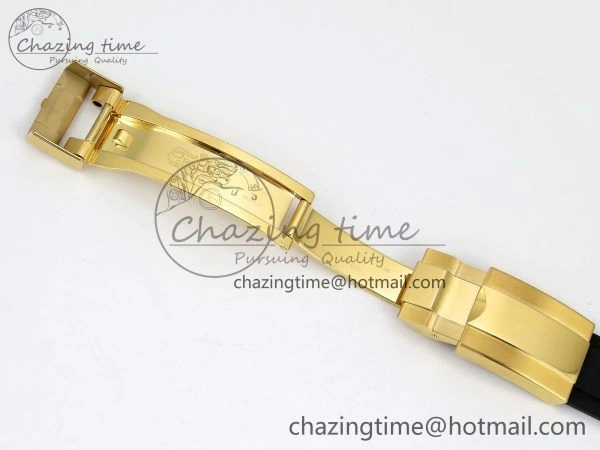 Daytona 116518 YG Orange Crystal Bezel N6F Best Edition Black Dial on Oysterflex Strap SA Breathable 1454
