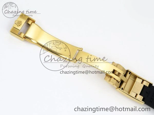 Daytona 116518 YG Orange Crystal Bezel N6F Best Edition Black Dial on Oysterflex Strap SA Breathable 1454