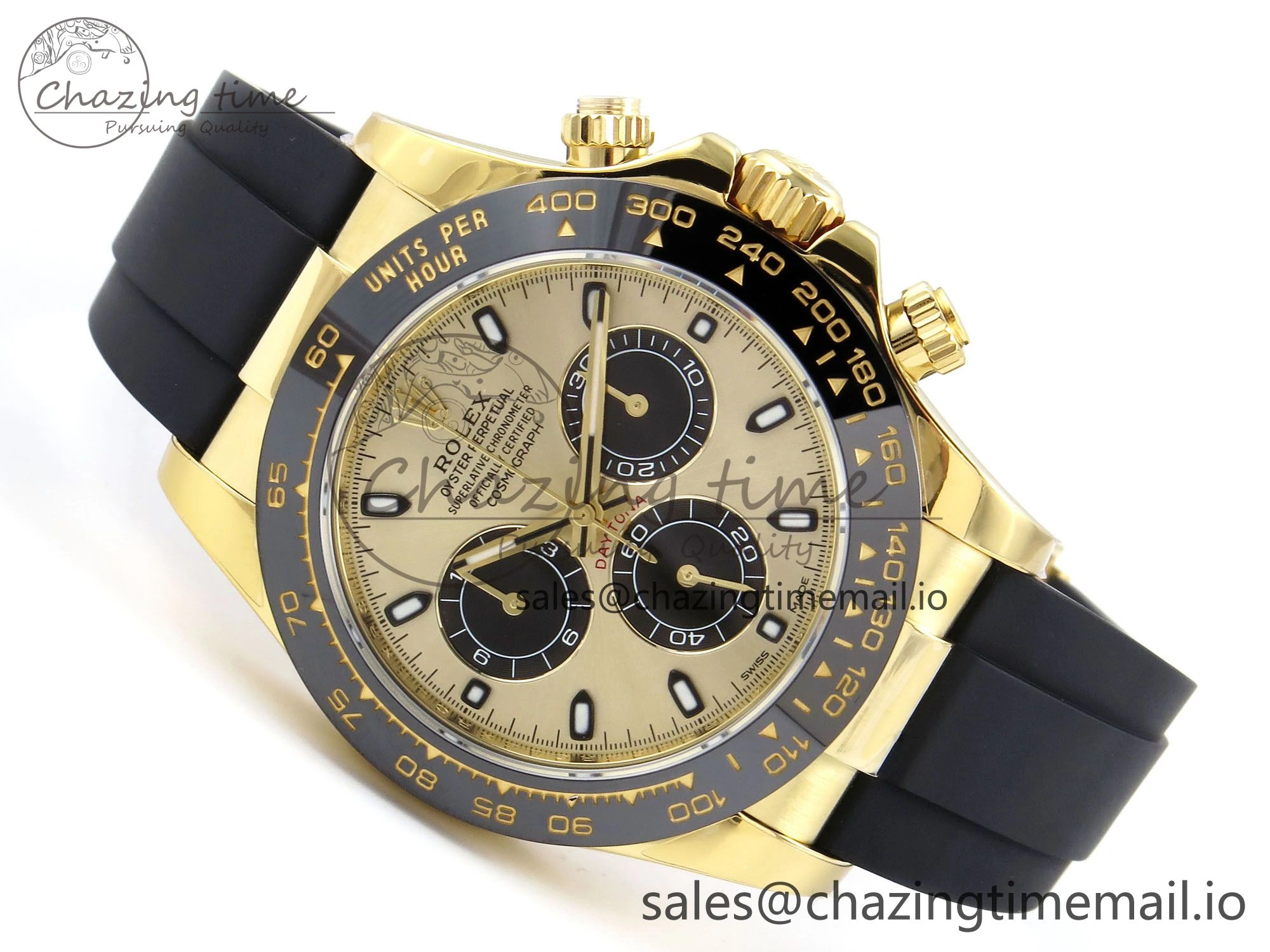Sporty Daytona 116518 ZF 1:1 Best Edition Gold Dial on Oysterflex Strap SH4130（Gain Weight） 1244