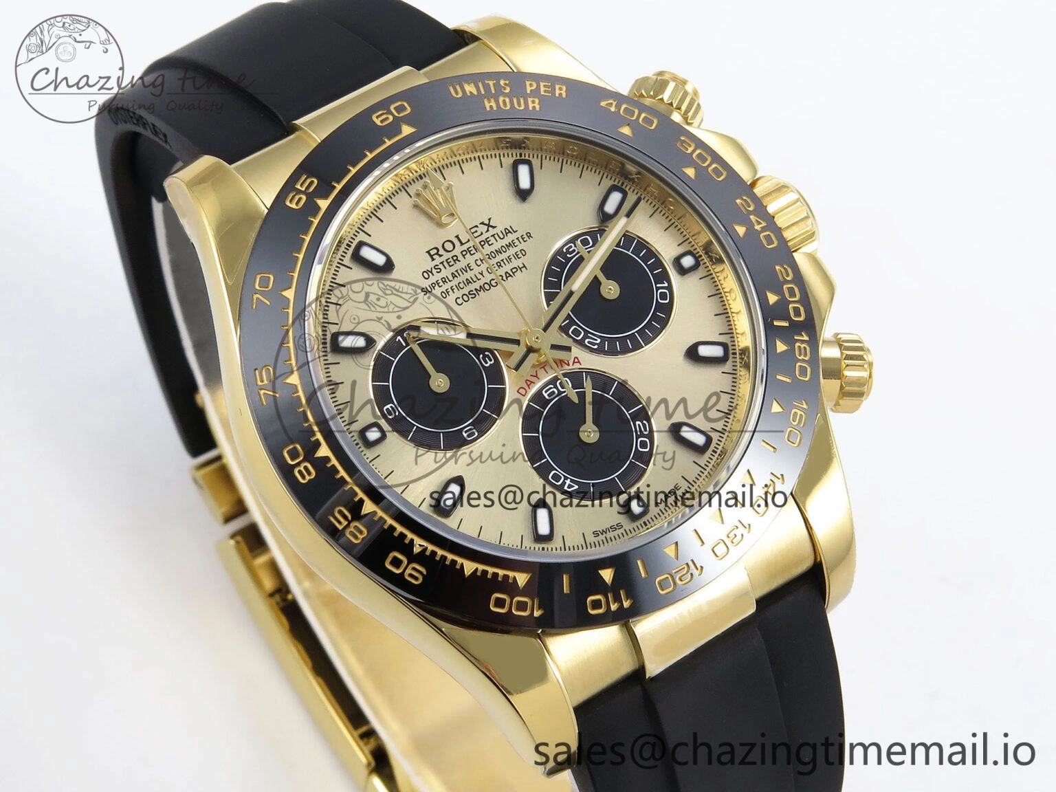 Sporty Daytona 116518 ZF 1:1 Best Edition Gold Dial on Oysterflex Strap SH4130（Gain Weight） 1244