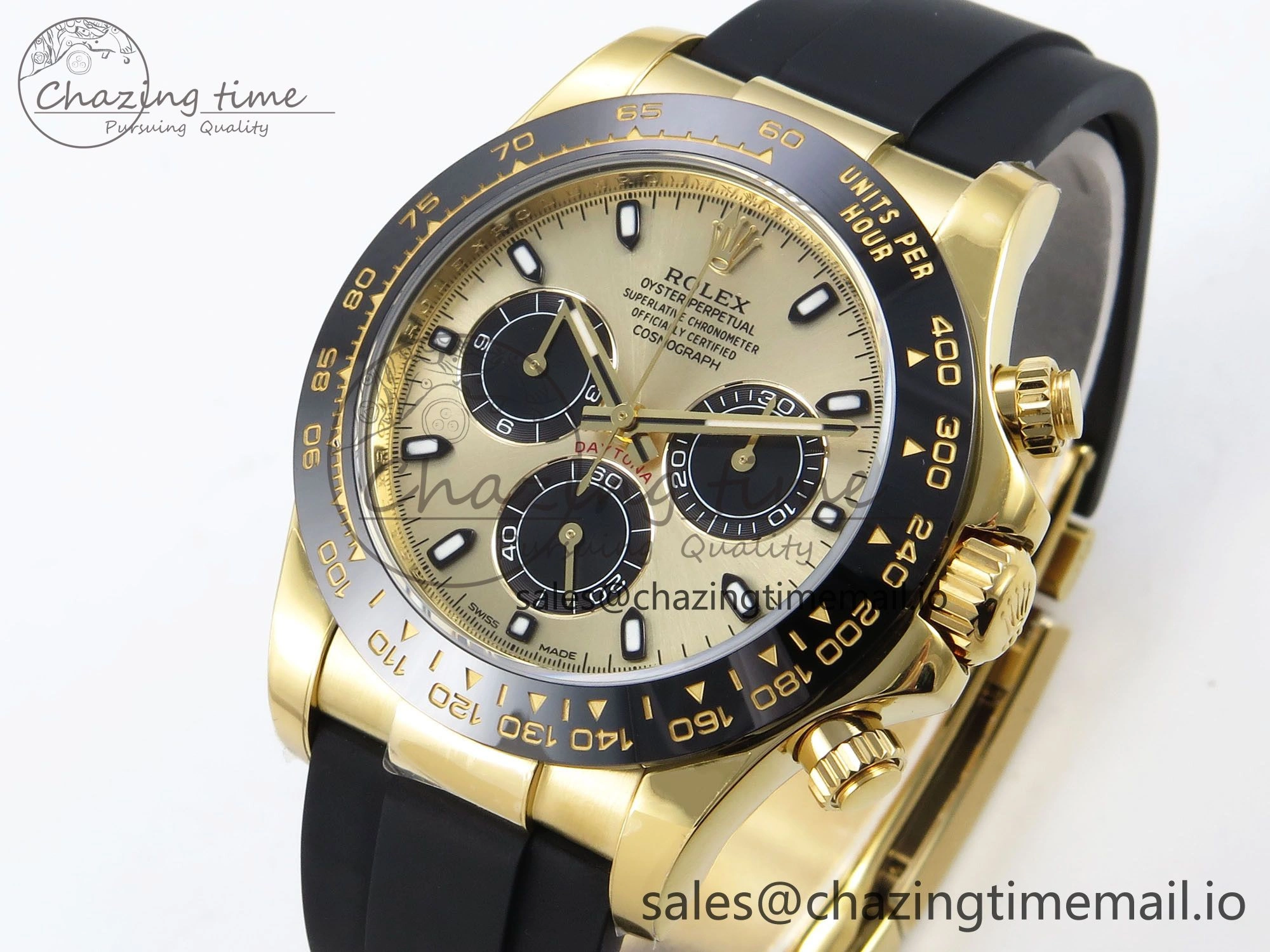 Sporty Daytona 116518 ZF 1:1 Best Edition Gold Dial on Oysterflex Strap SH4130（Gain Weight） 1244