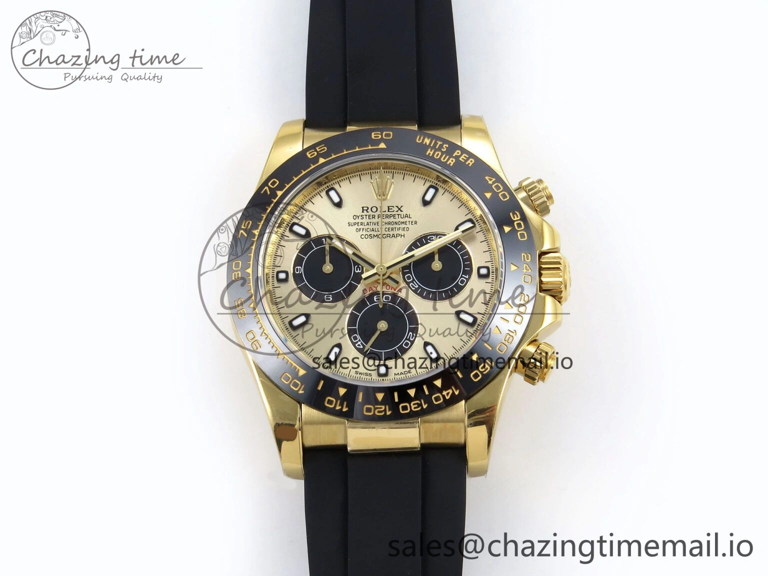 Sporty Daytona 116518 ZF 1:1 Best Edition Gold Dial on Oysterflex Strap SH4130（Gain Weight） 1244