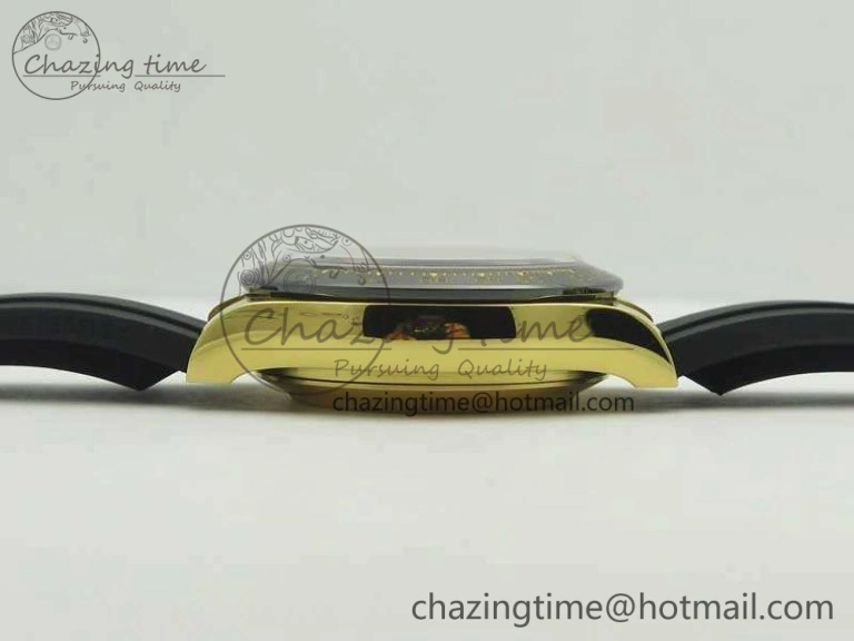 Daytona 116518LN YG JH Best Black Gold Dial On Rubber Strap A4130 (Free XS Rubber ) DailyWear 3458