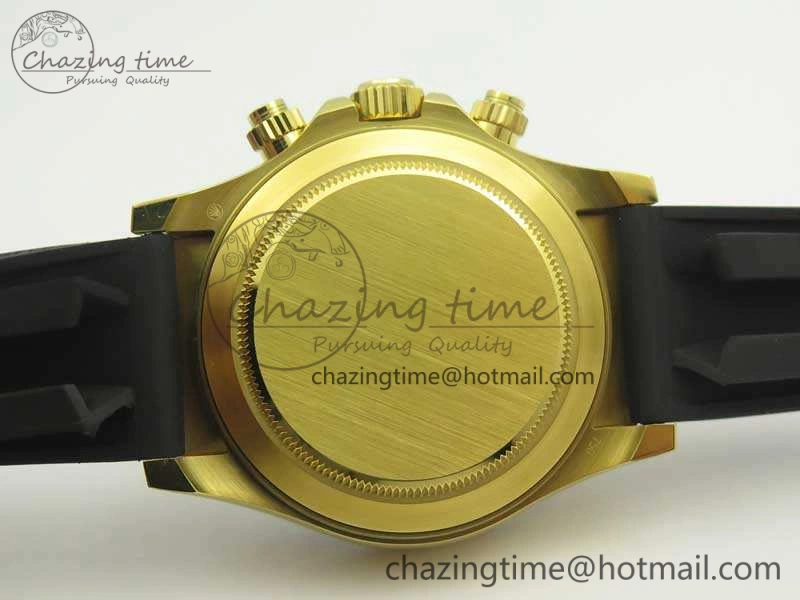 Daytona 116518LN YG JH Best White MOP Diam Dial On Rubber Strap A4130 (Free XS Rubber ) Packable 3460