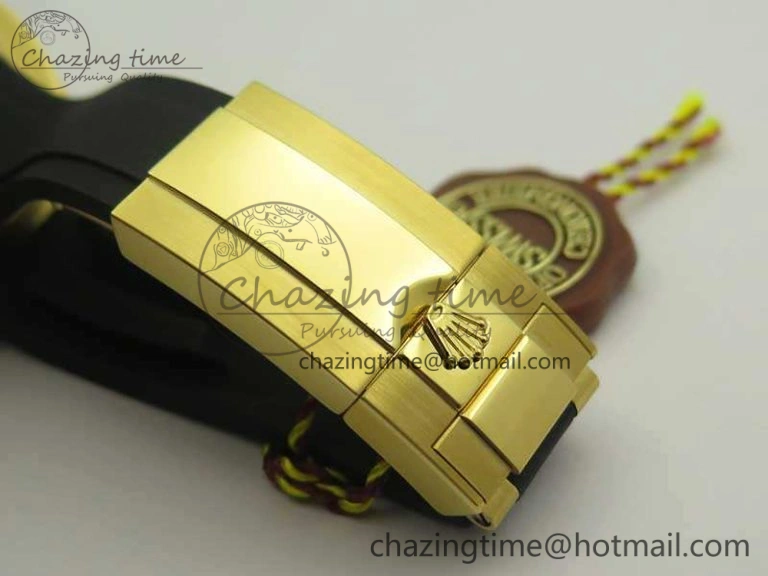 Daytona 116518LN YG JH Best White MOP Diam Dial On Rubber Strap A4130 (Free XS Rubber ) Packable 3460