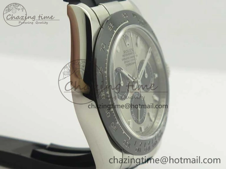 Daytona 116519 ARF 1:1 Best Edition 904L SS Case Gray Black Dial on Black Rubber Strap A4130 Super Clone V Original 3429