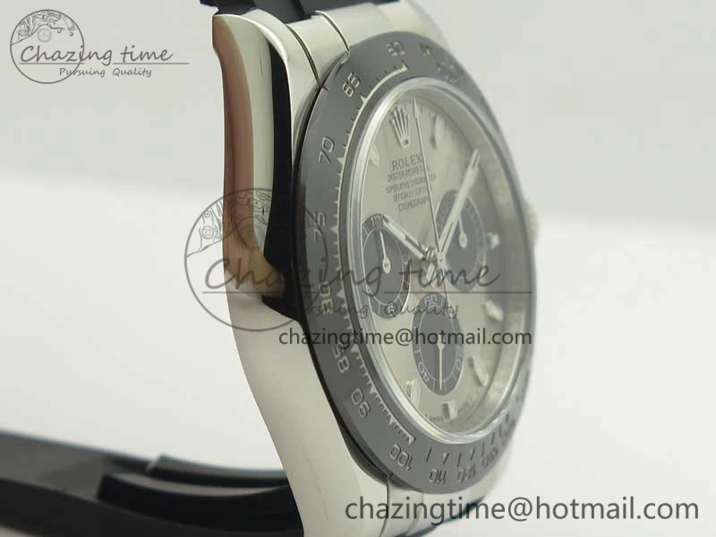 Daytona 116519 ARF 1:1 Best Edition 904L SS Case Gray Black Dial on Black Rubber Strap A4130 Super Clone V Original 3429
