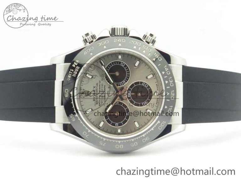 Daytona 116519 ARF 1:1 Best Edition 904L SS Case Gray Black Dial on Black Rubber Strap A4130 Super Clone V Original 3429