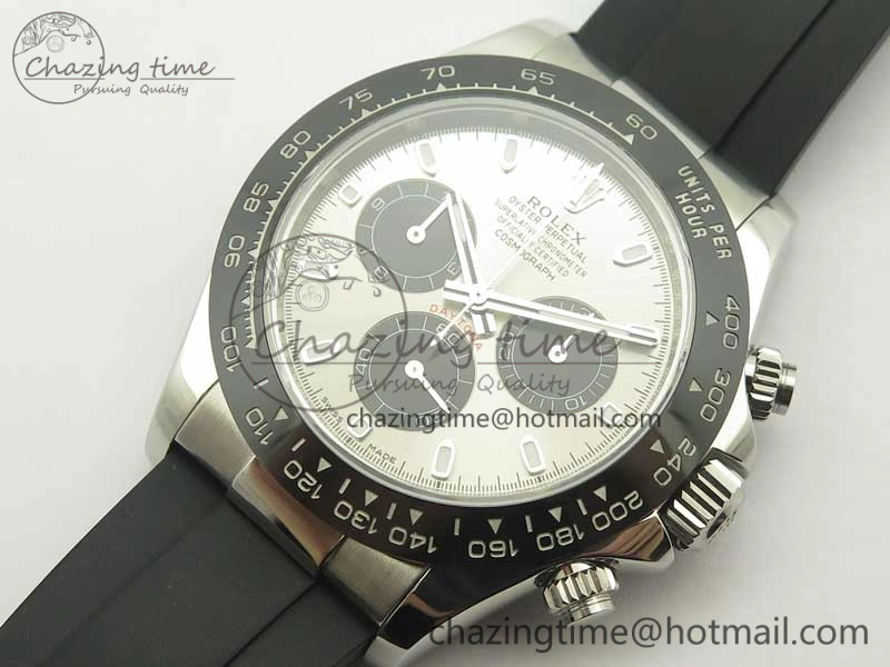 Daytona 116519 ARF 1:1 Best Edition 904L SS Case Gray Black Dial on Black Rubber Strap A4130 Super Clone V Original 3429