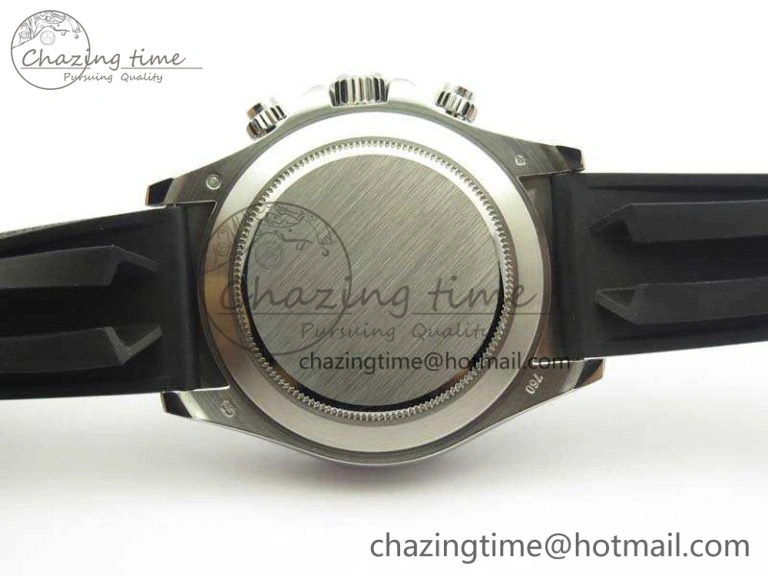 Daytona 116519 ARF Custom Made 904L SS Case Black Dial On Rubber Strap A4130 Super Clone HighQuality 3491