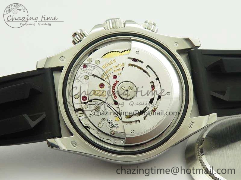 Daytona 116519 ARF Custom Made 904L SS Case Black Dial On Rubber Strap A4130 Super Clone HighQuality 3491