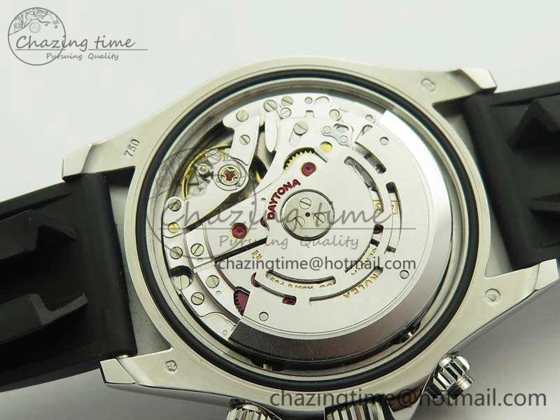 Daytona 116519 ARF Custom Made 904L SS Case Black Dial On Rubber Strap A4130 Super Clone HighQuality 3491