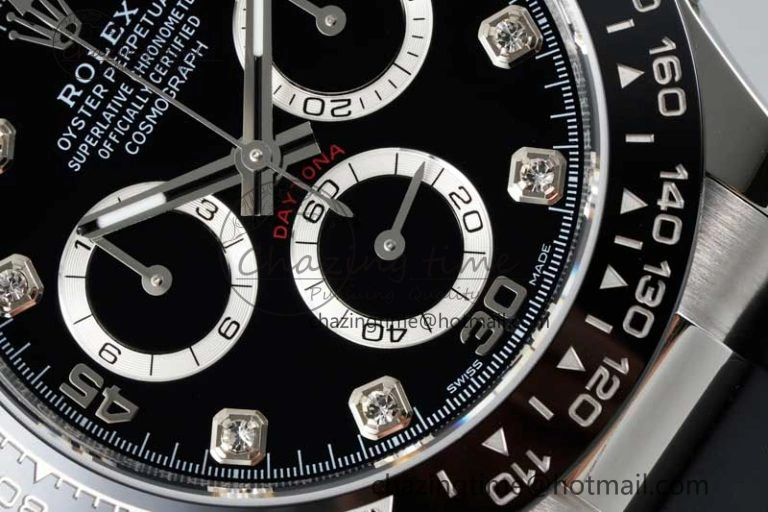 Daytona 116519 BTF 1:1 Best Edition Black Diamonds Dial on Oysterflex Rubber Strap SA SmoothTexture 2345