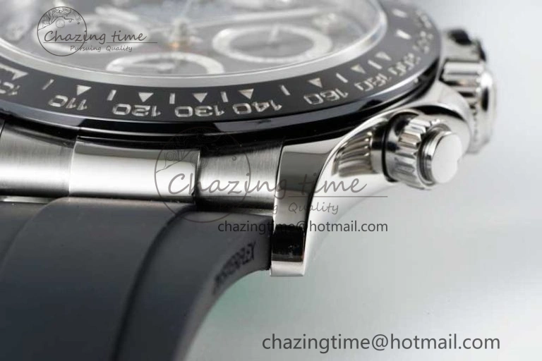 Daytona 116519 BTF 1:1 Best Edition Black Diamonds Dial on Oysterflex Rubber Strap SA SmoothTexture 2345