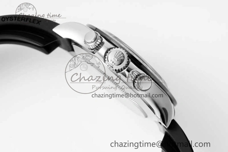 Daytona 116519 BTF 1:1 Best Edition Black Diamonds Dial on Oysterflex Rubber Strap SA SmoothTexture 2345