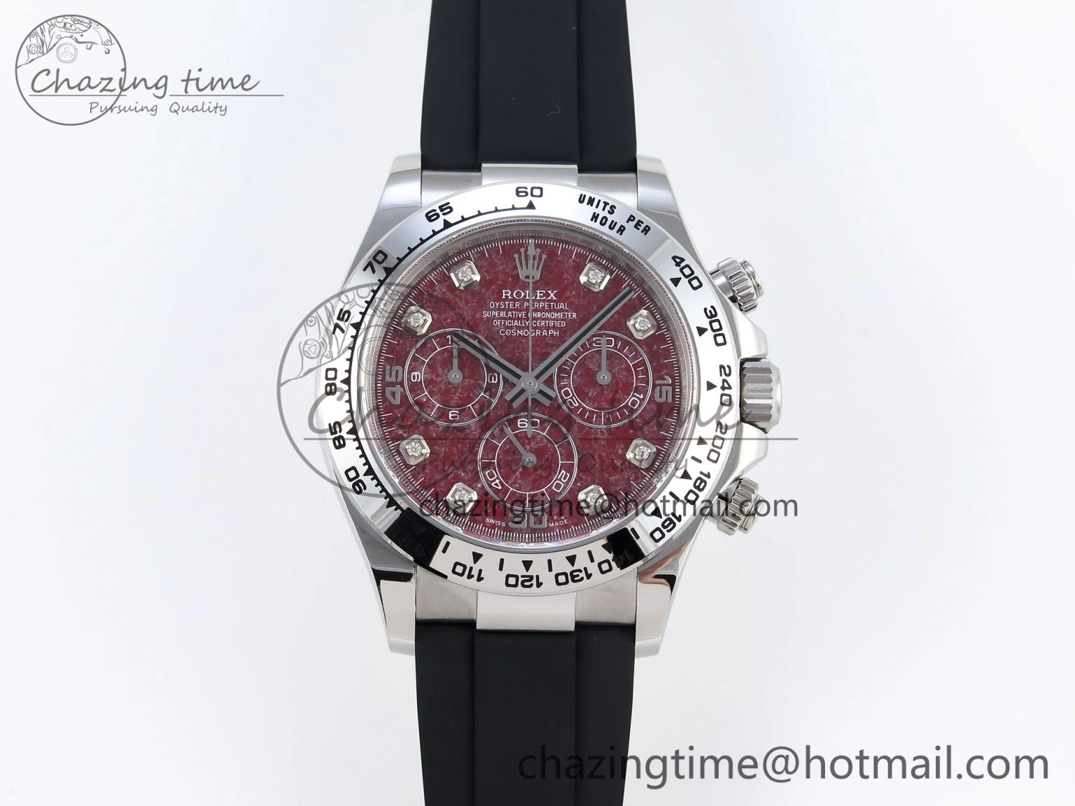 Thermal Daytona 116519 Clean 1:1 Best Edition 904L SS Case and Bracelet Red Sodalite Dial on Oysterflex SA4130 V 1852