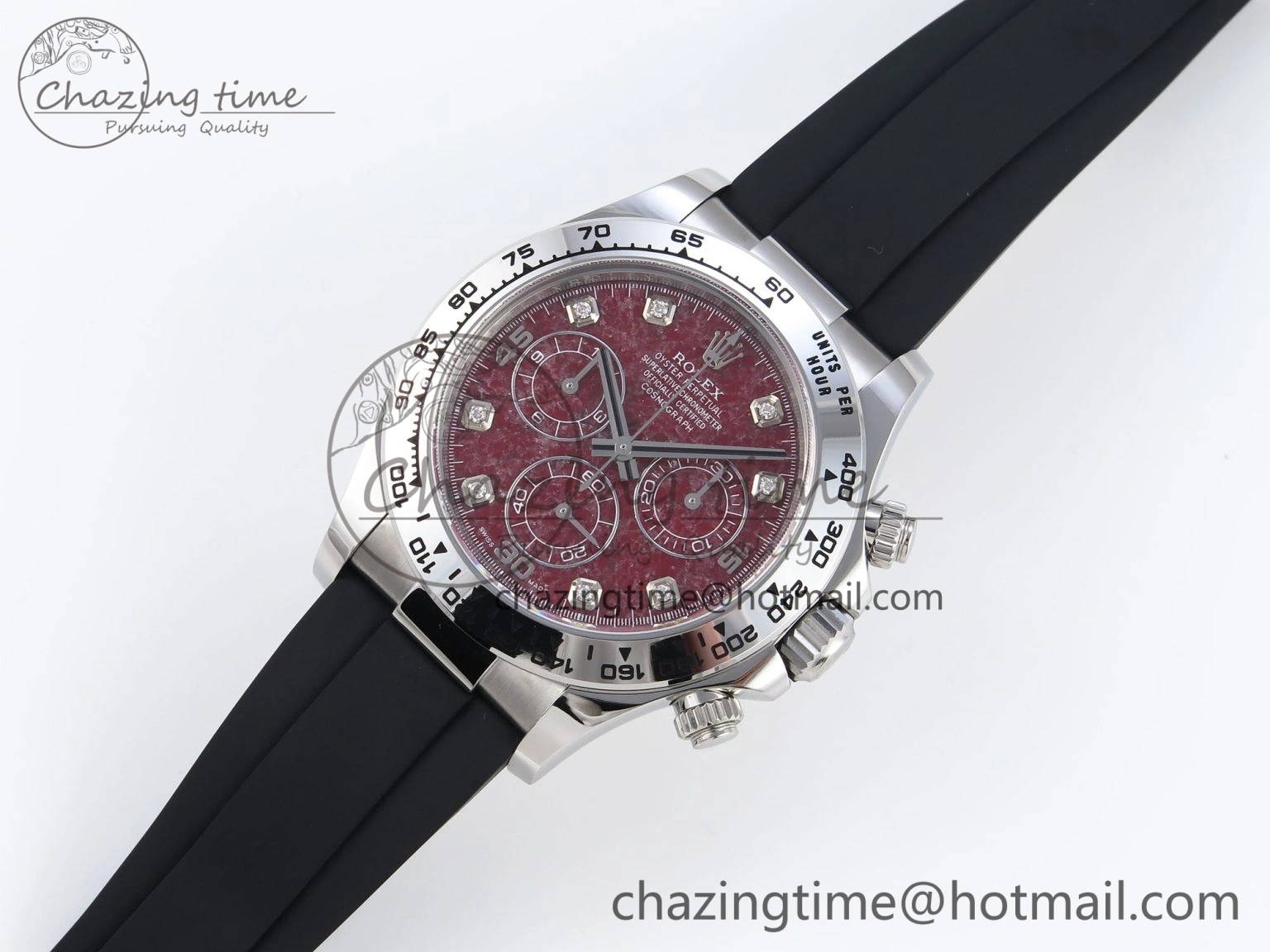 Thermal Daytona 116519 Clean 1:1 Best Edition 904L SS Case and Bracelet Red Sodalite Dial on Oysterflex SA4130 V 1852