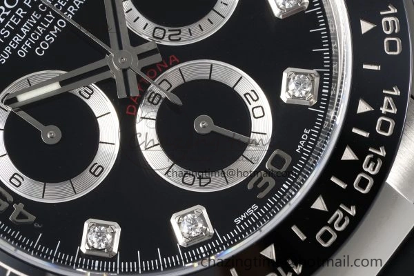Daytona 116519 Clean Factory 1:1 Best Edition Black Diamonds Dial on Oysterflex Rubber Strap SA Casual 1829